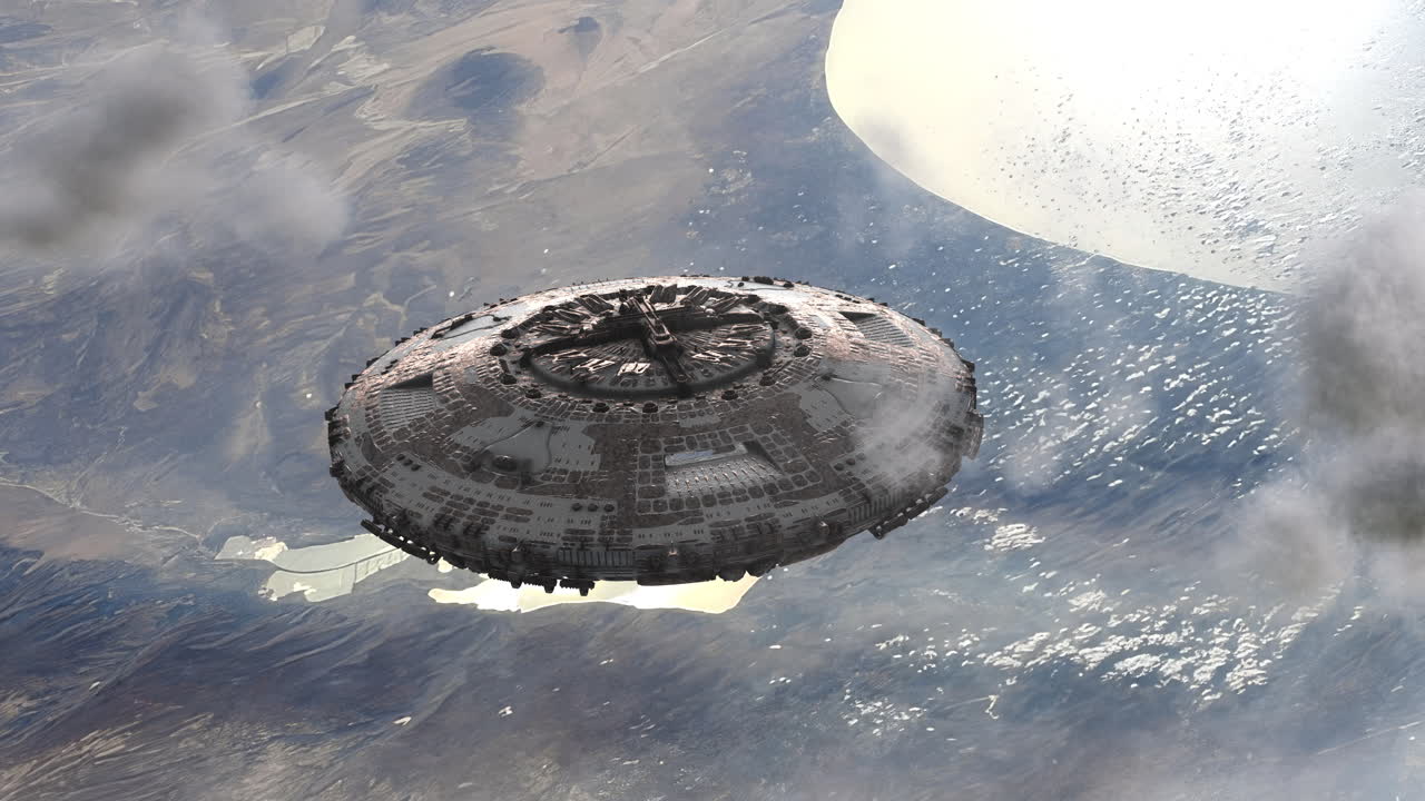 UFO-romskip over Dødehavet i Israel