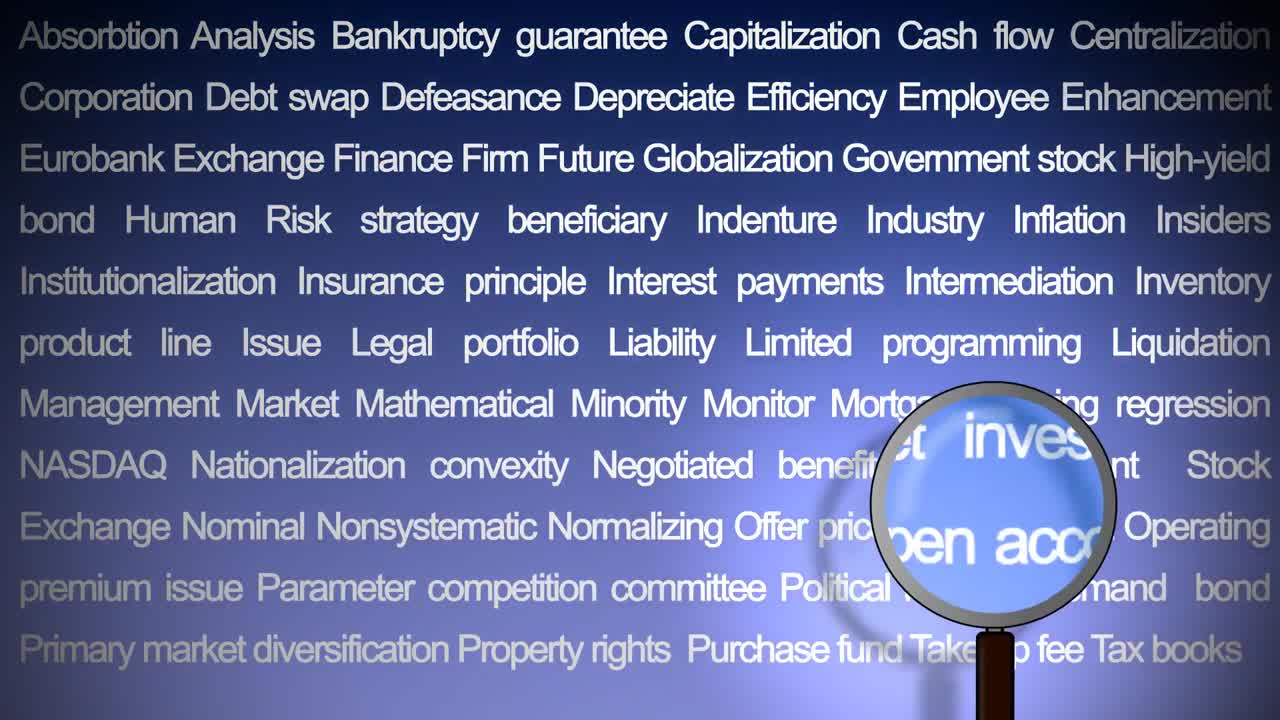 Magnifying Glass Business terms