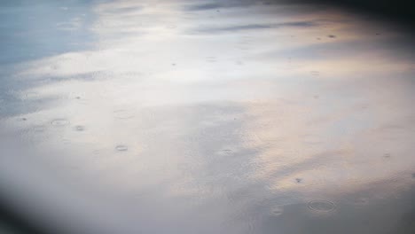 water reflection of clouds