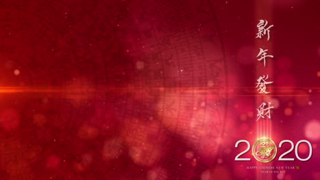 happy chinese new year - year of the rat 2020 with astrological sign digital background