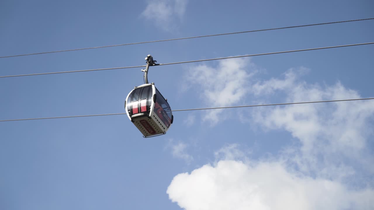 Cable car gondola in the sky