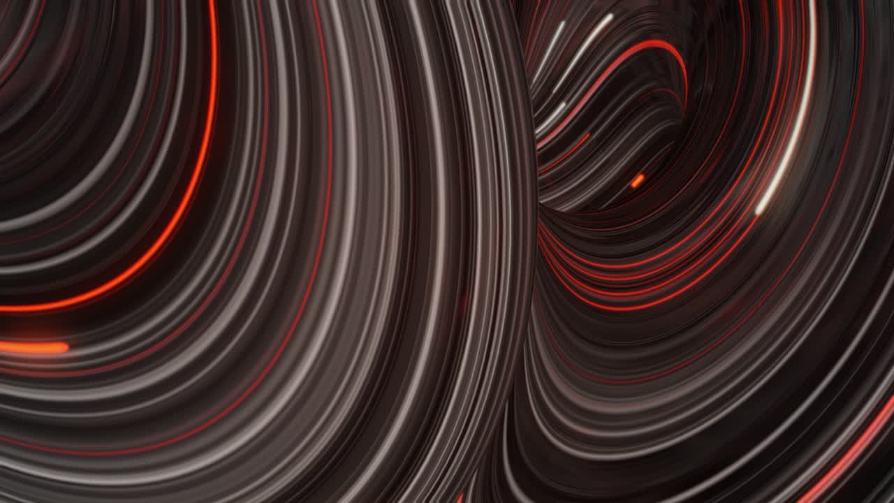 espiral 3d abstracta con líneas rojas