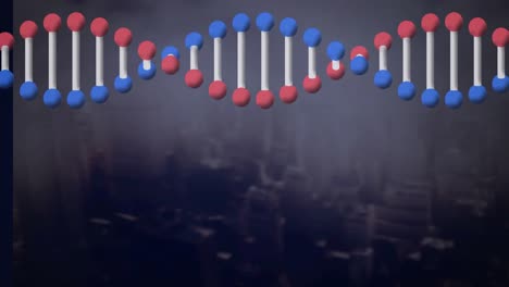 Animation-of-dna-strand-over-landscape