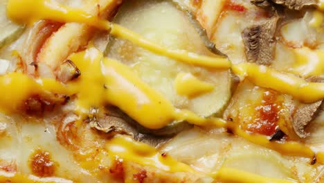 fondo de movimiento de parada con pizza