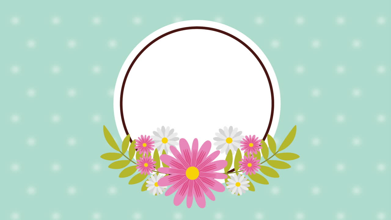 꽃 장식 디자인, 비디오 애니메이션 hd1080