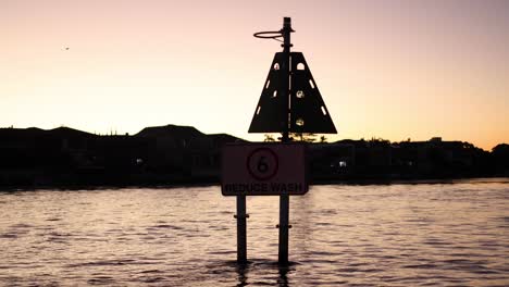 calm waters with a sunset backdrop