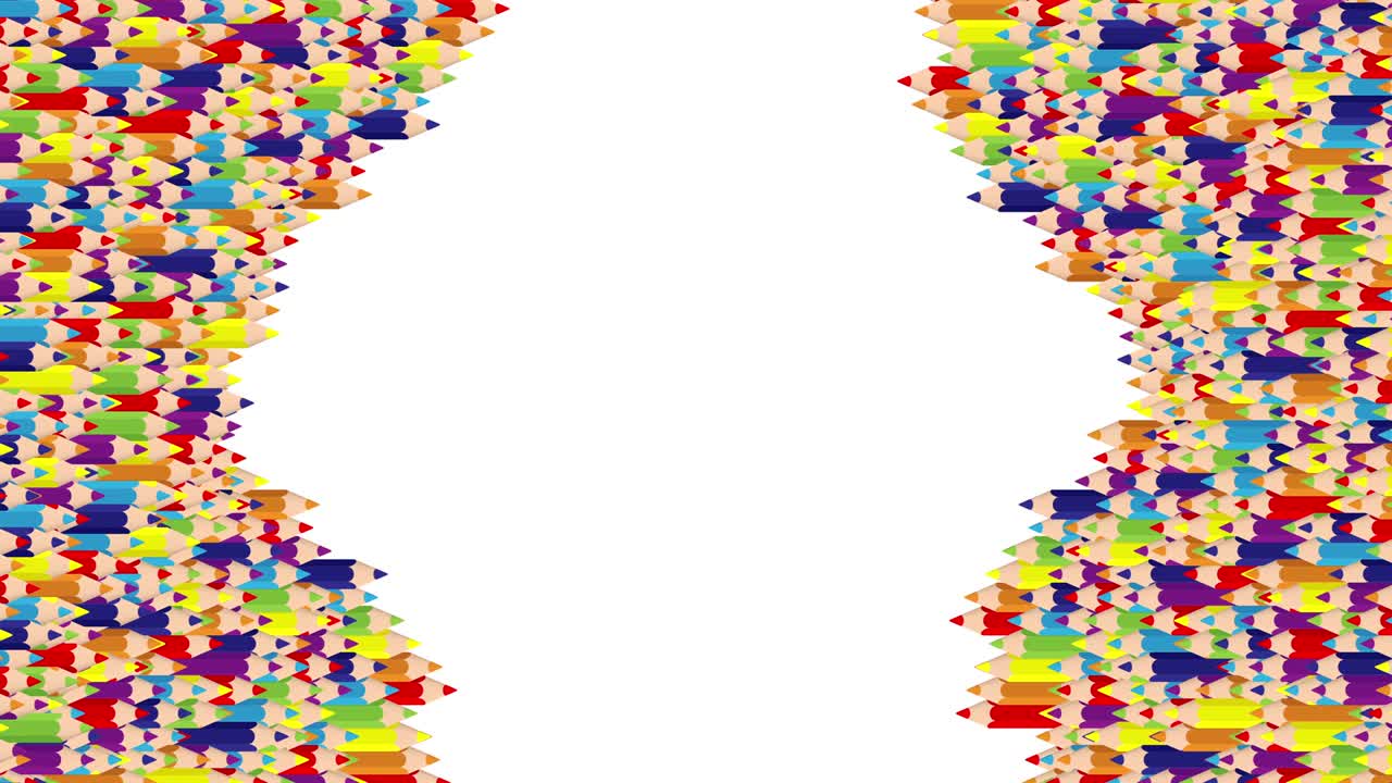 barra de lápiz 3d patrón de onda de baraje isométrico virtual, educación o diseño de concepto de papelería de negocios ilustración en fondo blanco animación de bucle sin costuras 4k, con espacio de copia