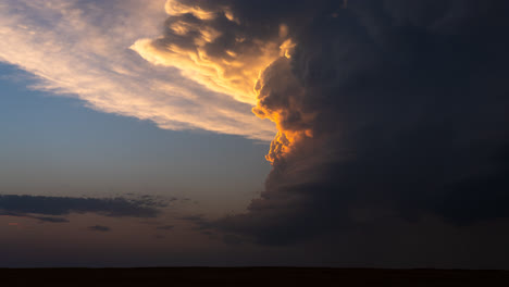 sunset through a storm cloud