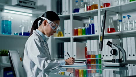 científico que trabaja en un laboratorio