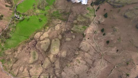 ancient glaciated lakeland moorland valley floor