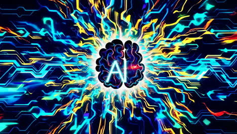 abstract ai brain concept