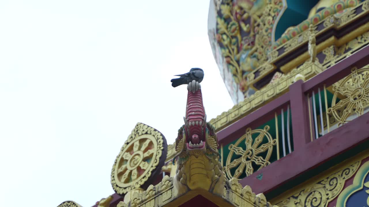 Different parts of a Buddhist temple or monetary. A Salugara Monastery which is located in New Jalpaiguri