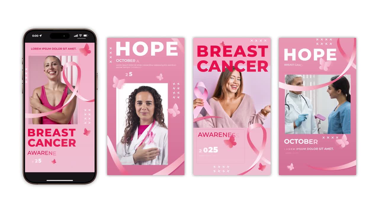 Instagram Stories for Breast Cancer Month