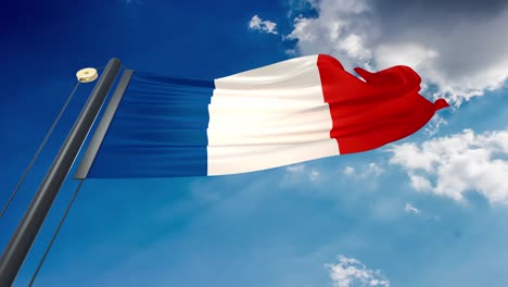 waving flag of france