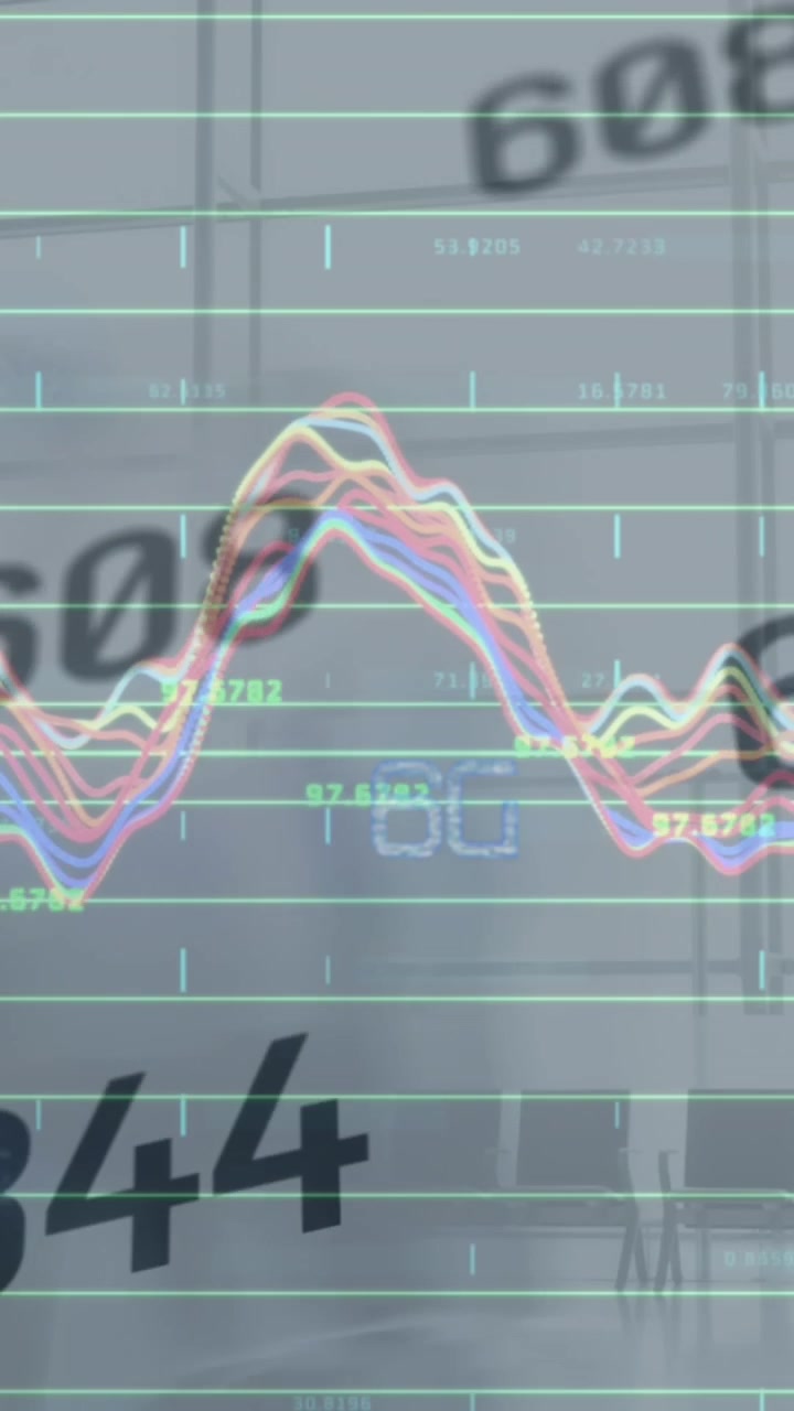 Animation of financial data processing over computer servers
