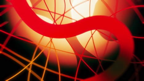 abstract red and orange network design