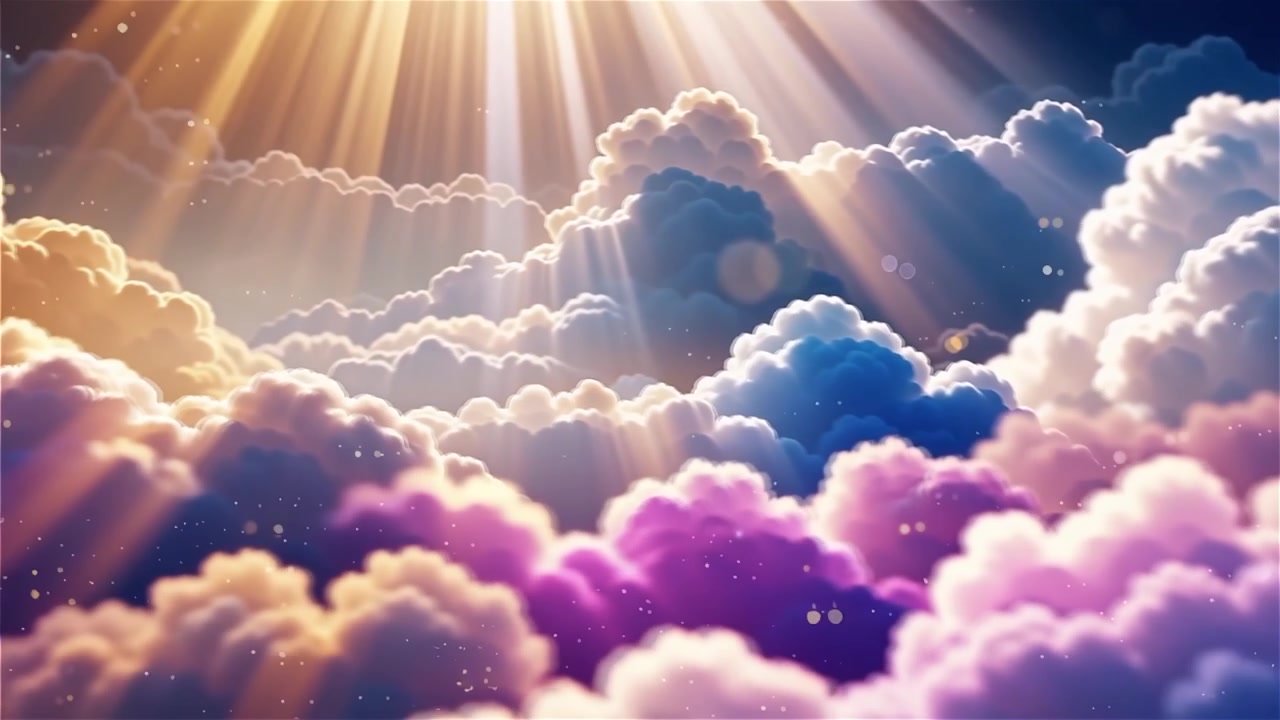 Christian Heavenly Light Worship Background
