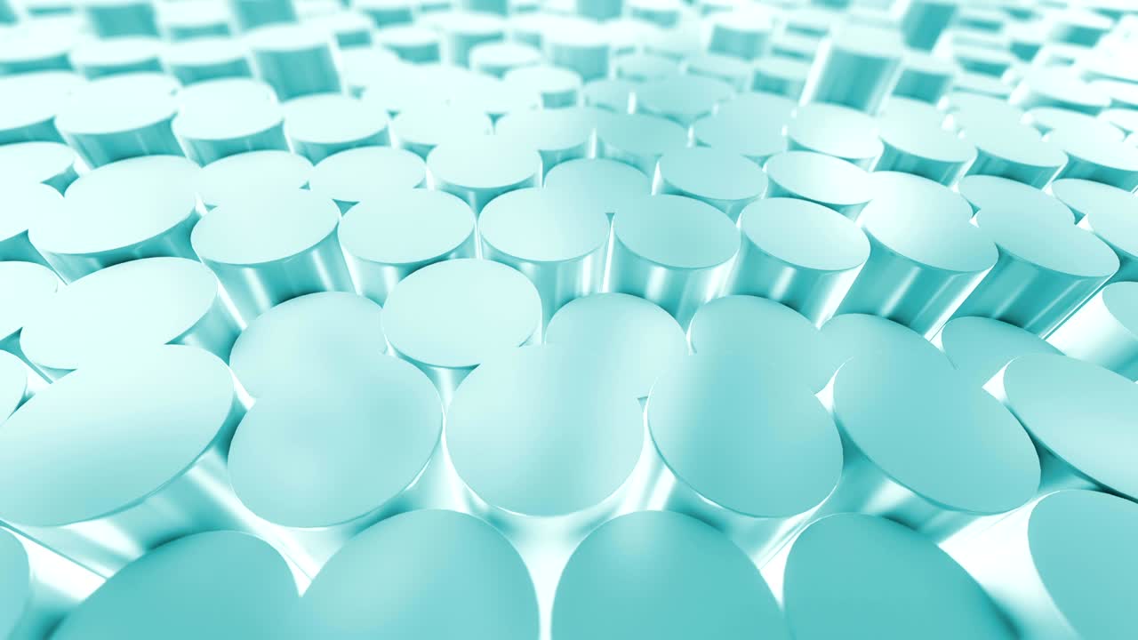 무작위로 움직이는 어두운 반이는 3d 서클에서 추상적인 모션 배경