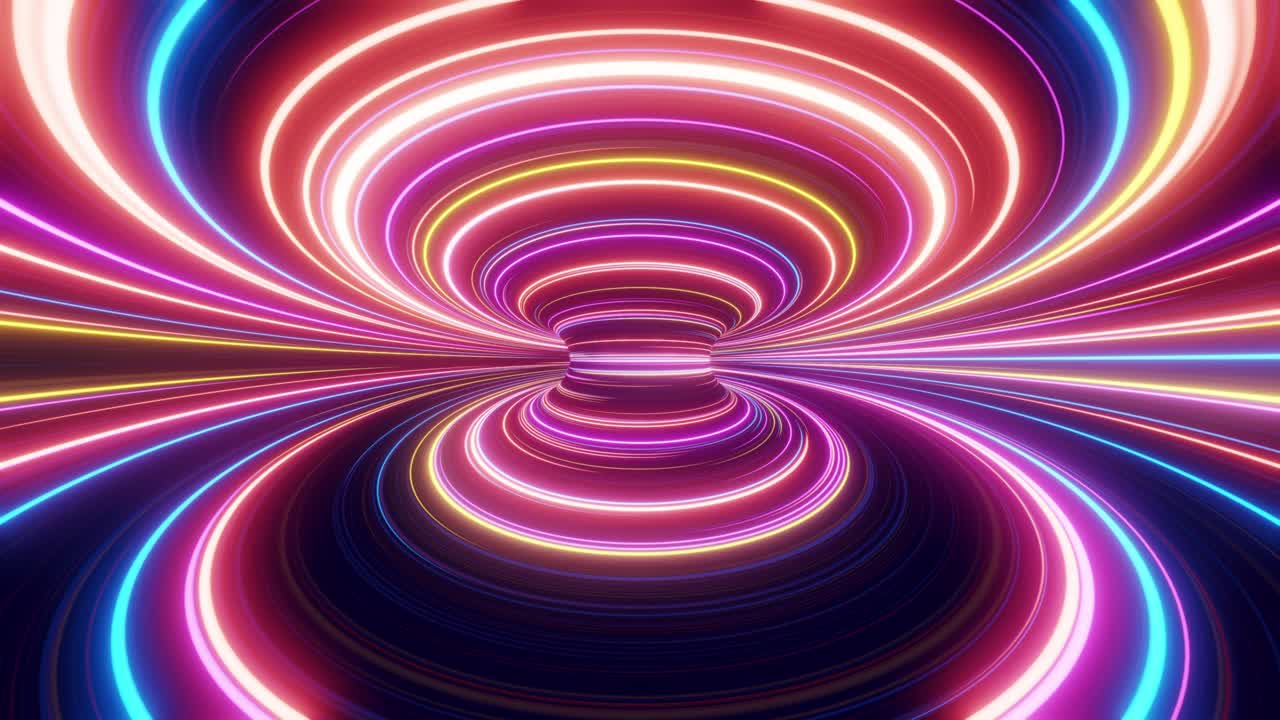 Circle neon hyperdrive lightspeed multi colored