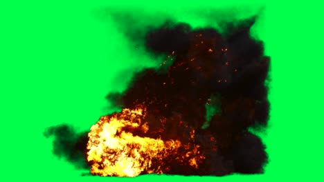 explosion fire green screen