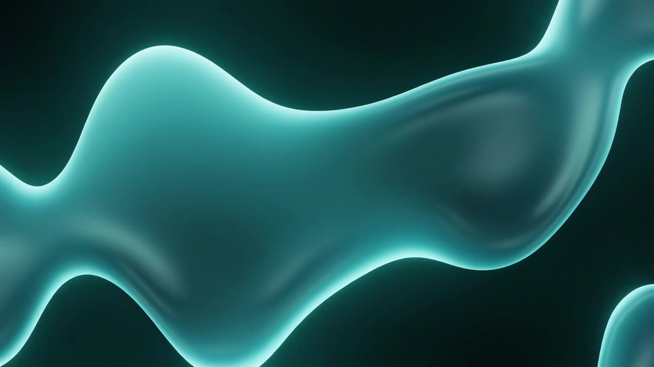 Sfondo astratto in movimento di liquido ottanio luminoso
