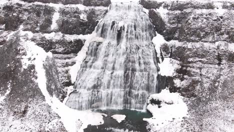 the huge dynjandi waterfall in north west iceland.