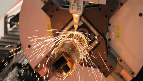 CNC-Laser-cutting-of-metal,-modern-industrial-technology.