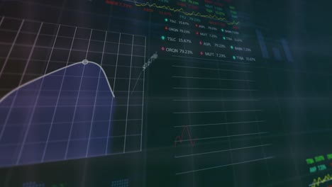 Animation-Der-Statistischen-Und-Börsendatenverarbeitung-Vor-Grünem-Hintergrund