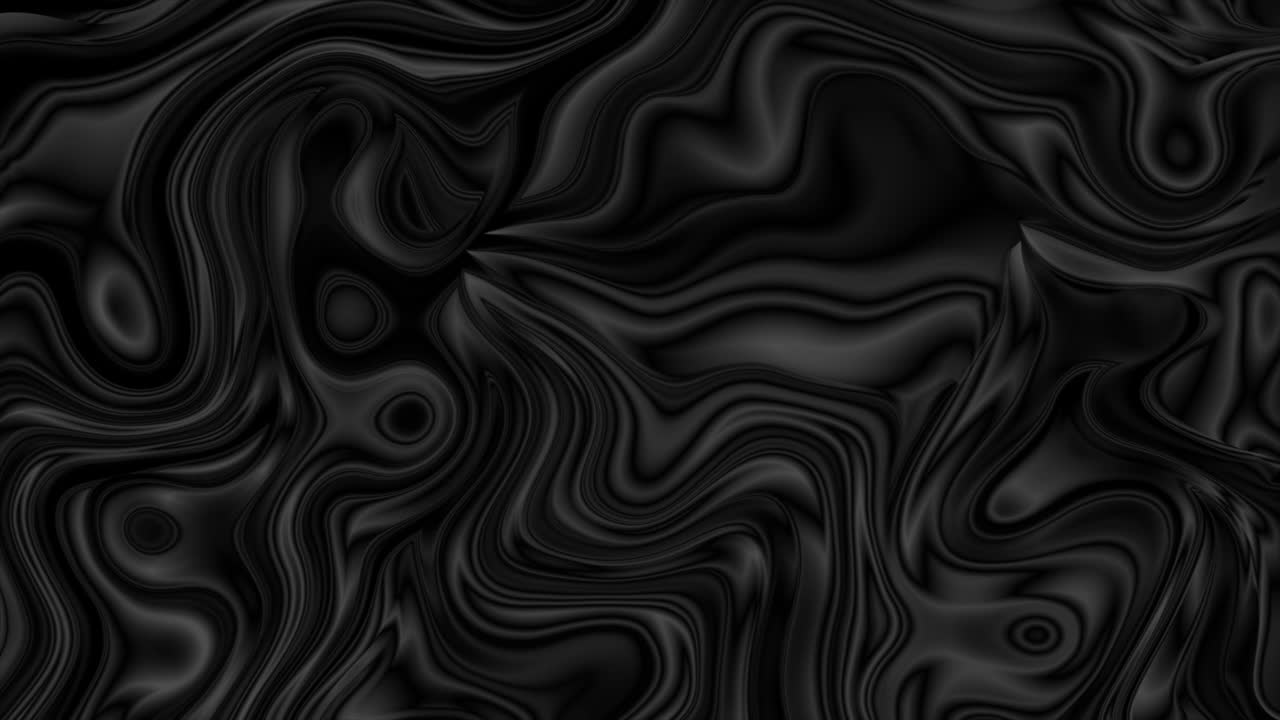 Black abstract glossy liquid waves video animation