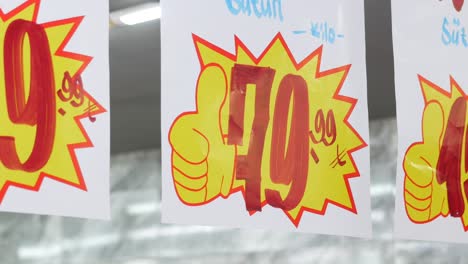 price tags for sale items