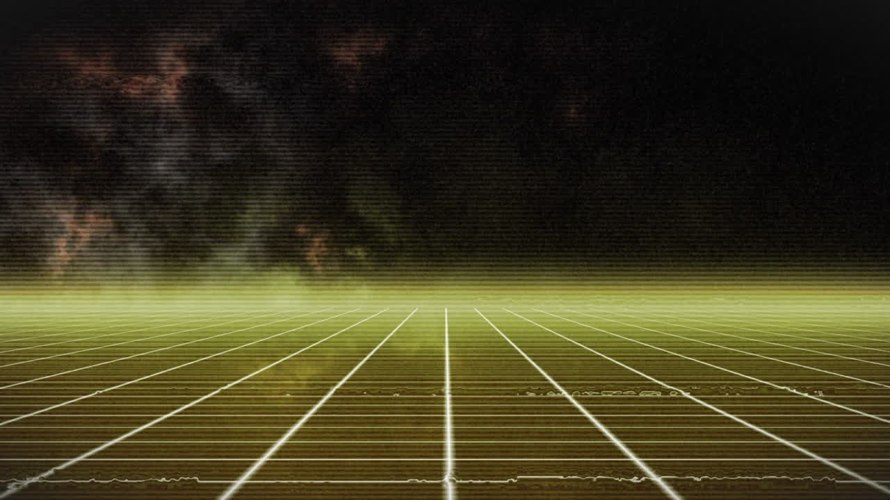 animación de con fuegos artificiales sobre la cuadrícula