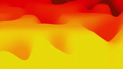 4k seamless loop, abstract fluid red yellow gradients, inner glow wavy surface. beautiful warm color gradients as abstract liquid background, smooth animation. 3d in flat pleasant modern style 92