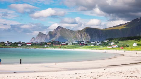 Timelapse-Archipiélago-De-Lofoten-Islas-Playa