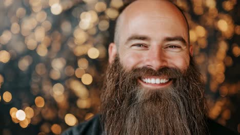 happy man with beard