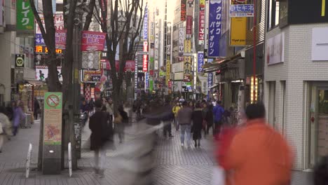 lapso de tiempo de la concurrida calle de tokio