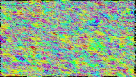 animación de bucle sin costuras de movimiento grunge colorido. animación de textura grunge colorida en efecto stop motion en fondo de marco negro.
