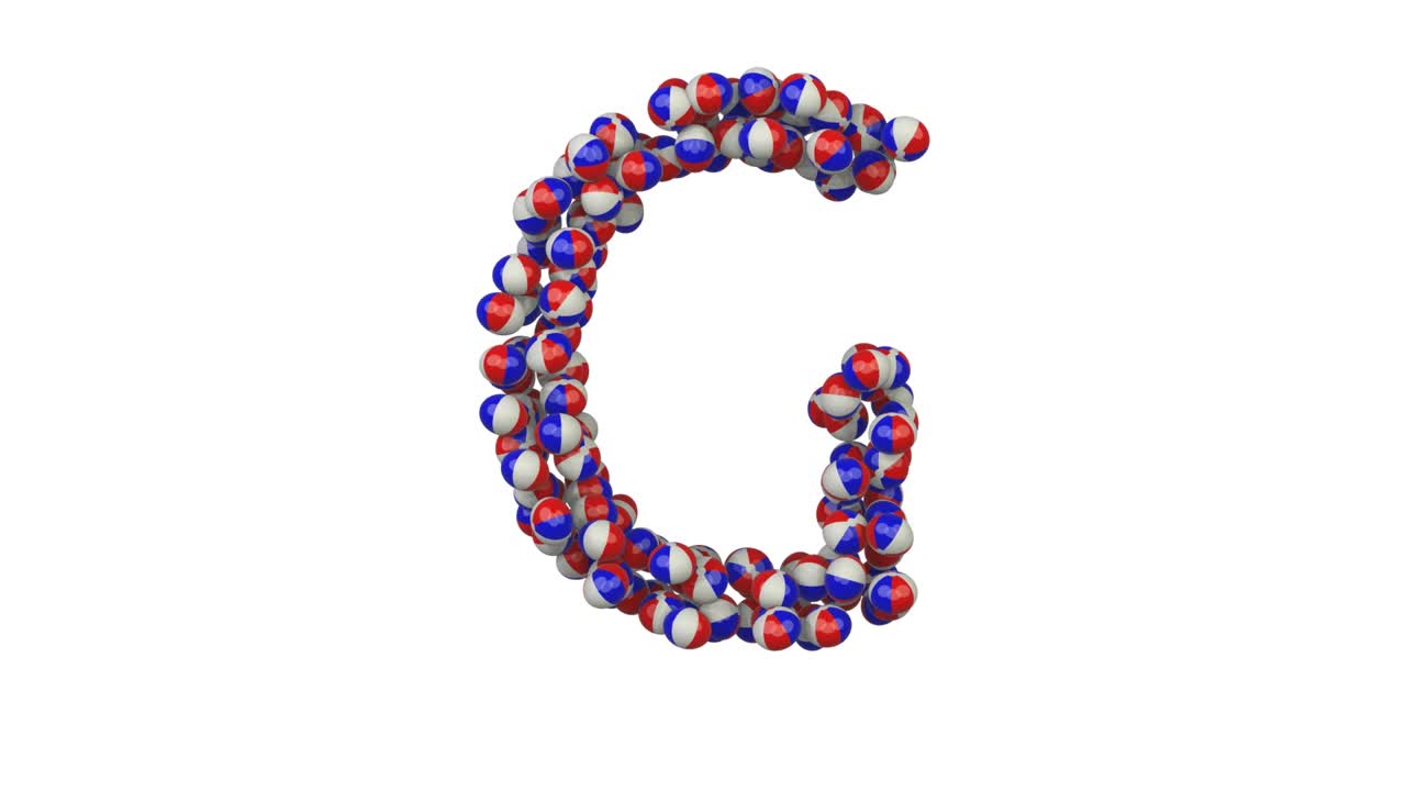 Beach Ball Themed Font  Letter G