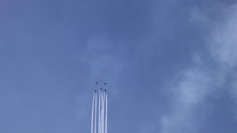 exhibición aérea de vuelo sincronizado y formaciones