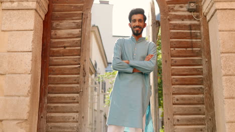 portrait of a handsome indian man smiling