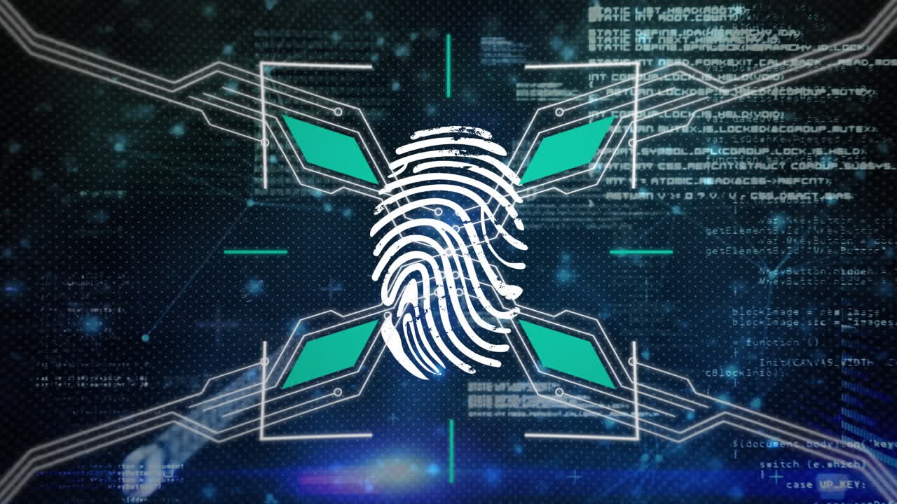 escáner de huellas dactilares y procesamiento de datos contra la red de conexiones