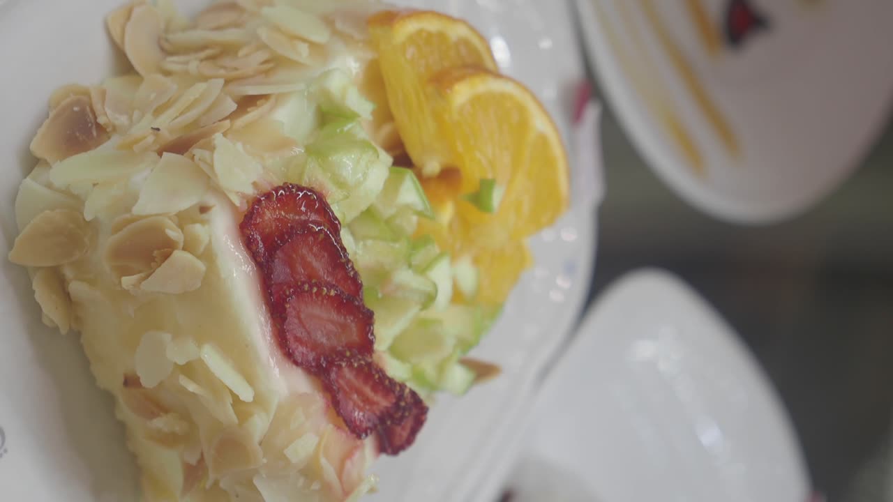 Dessert with Fruit and Almonds