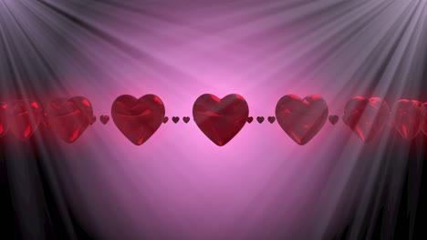 fondo de animación del bucle del corazón de valentines