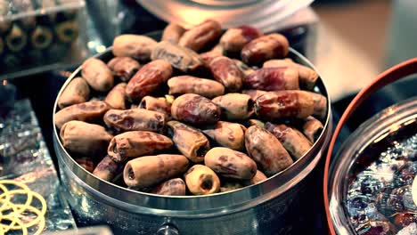 emirati dates displayed during the al dhaid dates festival 2024 in sharjah.