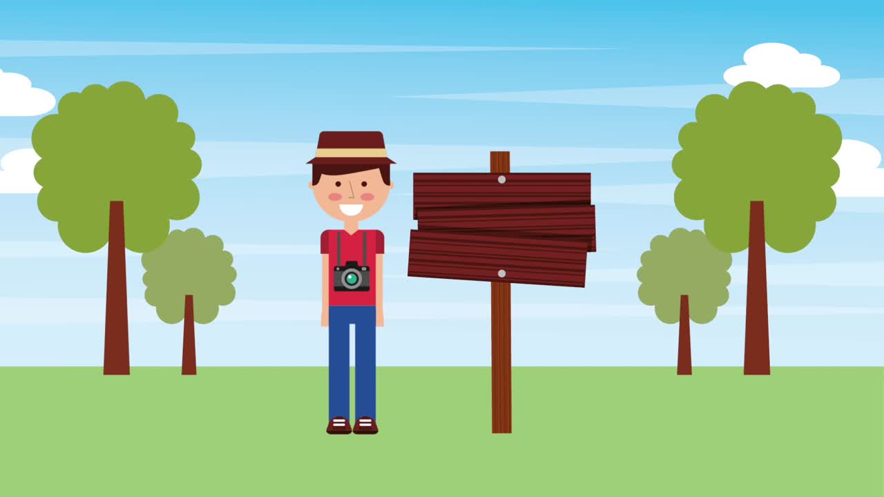 사람들이 여행하고 휴가를 보내고