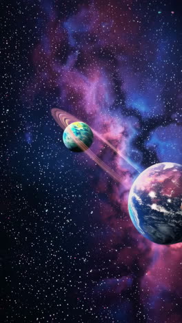 planets in a cosmic nebula