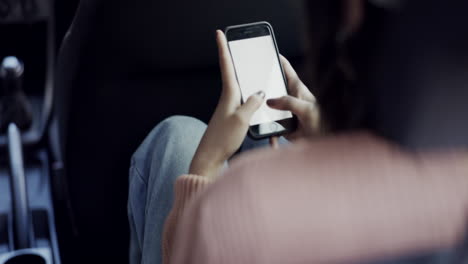 Typing,-hands-and-woman-with-phone