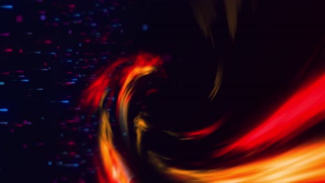 Animation-Von-Leuchtend-Orangefarbenem-Feuer-über-Lichtflecken
