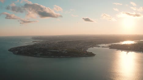 aerial view istanbul historical peninsula. 4k footage in turkey