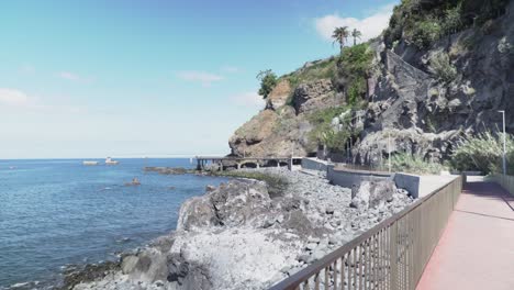 coastal walkway along the cliffside