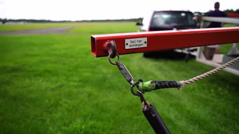 hook for hanging a parachute